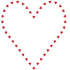 hearts in heart shaped frame