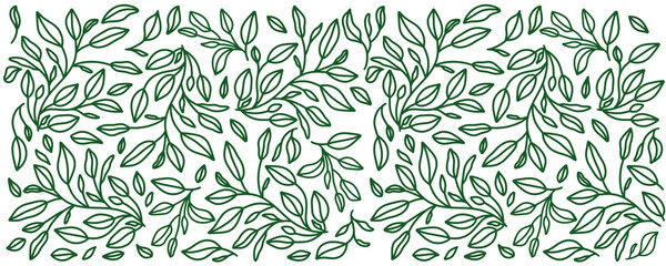 Naklejka na ściany i meble seamless pattern with leaves