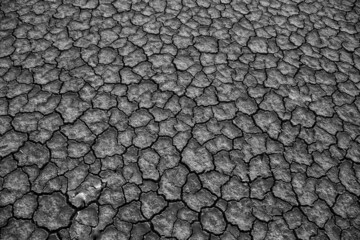 Full Frame Photo Of Cracked Earth ,Cracked clay ground into the dry season 