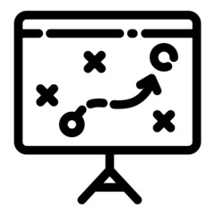 Strategy Flat Icon Isolated On White Background