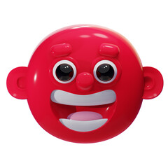 Série de portrait illustration enfantin 3d de personnage souriant et heureux pouvant illustrer des avatars de profil	