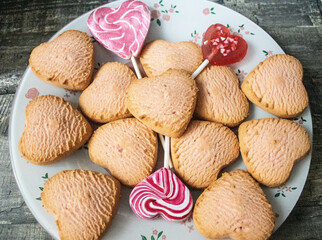 A plate of sweets