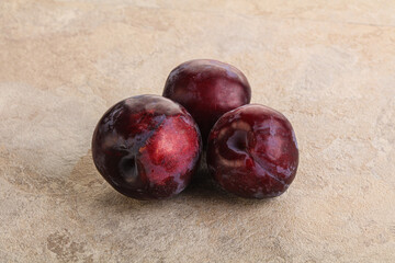 Ripe and sweet purple plum