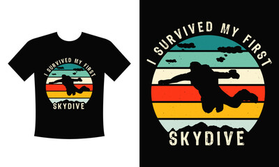Best Skydive t-shirt design vector eps template for print work