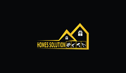 Real Estate and Home Repair Services Logo Design