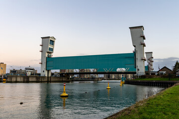 The Dutch Algera bridge, which is part of the water protection in The Netherlands. This Delta works...