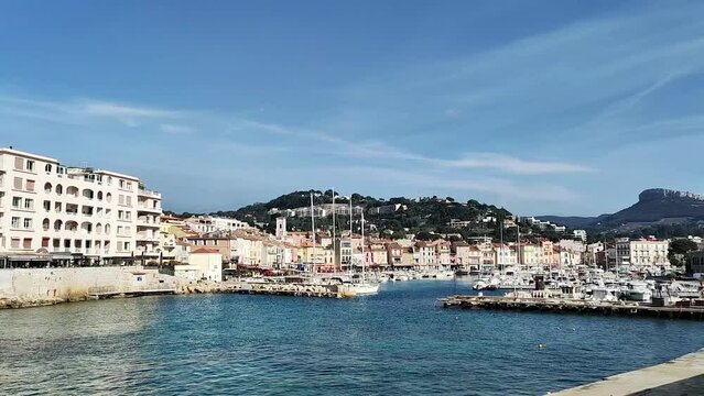 view of the port of cassis in France