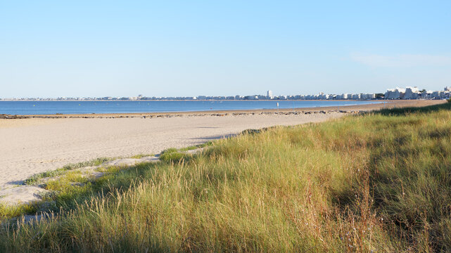 Plage des libraires, beach in Pornichet city. Loire-atlantique coast	
