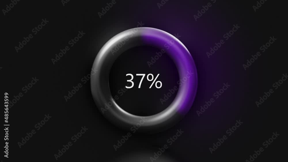 Poster black background. motion. loading running along a ring twisted into a circle with a violet color of 