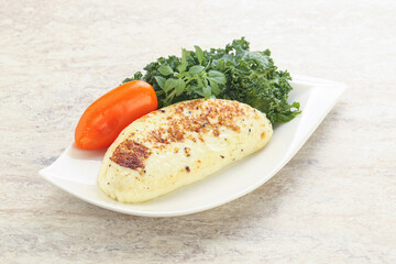 Roasted traditional cheese haloumi