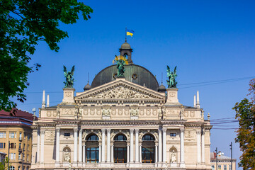 Lviv Opera and Ballet House Theater in Lviv City, Ukraine