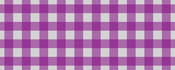 Banner, plaid pattern. Light grey on Purple color. Tablecloth pattern. Texture. Seamless classic pattern background.