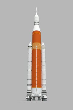 Future US rocket for going to the moon - model furnished by NASA