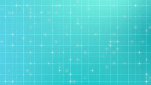 Animated abstract technology background. glowing random dots and grid. data, hi-tech concept. virtual space. Looped stock animation motion graphics design. footage for backdrop, wallpaper, screensaver