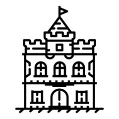 Obraz premium House Flat Icon Isolated On White Background