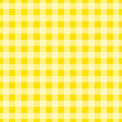 Plaid pattern. Yellow on White color. Tablecloth pattern. Texture. Seamless classic pattern background.