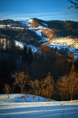 beautiful winter landscape in the mountains