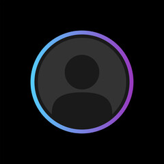 Isolated human silhouette icon in flat style. Modern illustration for app.