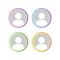 Isolated human silhouette icon in flat style. Modern illustration for app.