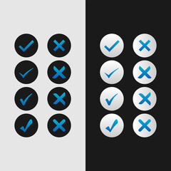 A set of options for checkmark buttons. Designed for websites, mobile apps and other developers.