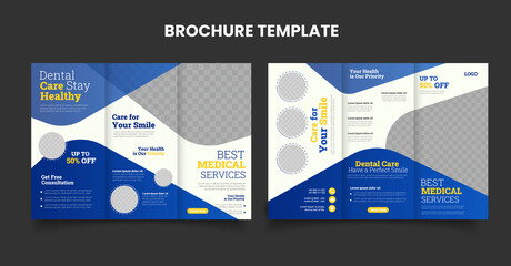 Dentist and health care Brochure template