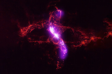 Purple space nebula. Elements of this image were furnished by NASA