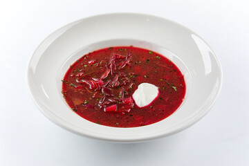 beetroot soup with sour cream