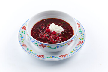 beetroot soup with sour cream