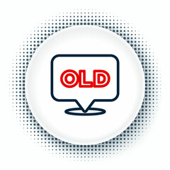 Line Nursing home building icon isolated on white background. Health care for old and sick people. Center for retired people. Colorful outline concept. Vector