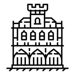 Fototapeta premium House Flat Icon Isolated On White Background