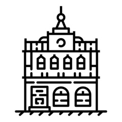 Obraz premium House Flat Icon Isolated On White Background