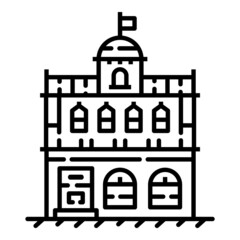 Obraz premium House Flat Icon Isolated On White Background