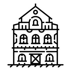 House Flat Icon Isolated On White Background