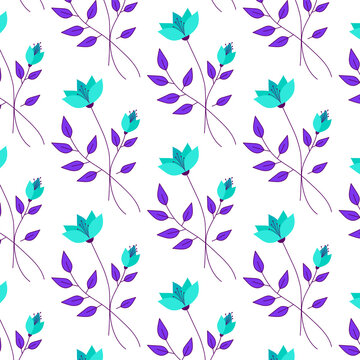 flowers beautiful background, great for wrapping paper, banner, textile, wallpaper. cartoon vector illustrations