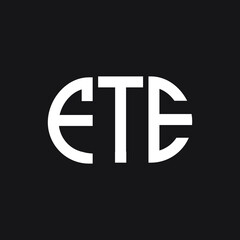 FTE letter logo design on black background. FTE creative initials letter logo concept. FTE letter design.