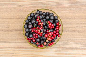 Black currant and several branches of red currant.