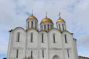 Historic monument Orthodox Church Cathedral of Vladimir city - The Golden Ring travel itinerary Russia