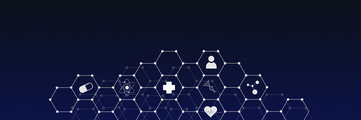 abstract blue medical technology background