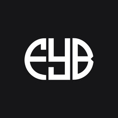FYB letter logo design on black background. FYB creative initials letter logo concept. FYB letter design.