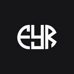 FYR letter logo design on black background. FYR creative initials letter logo concept. FYR letter design.