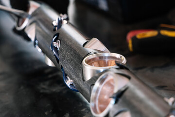 The shape charge loaded in gun and conveyed in hole on wireline to perforate casing and formation. The penetration perforating charge is consisted of the explosive, the shell and body.