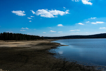 Obraz premium clouds over the lake, Brdy, Padrtske rybniky