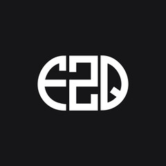 FZQ letter logo design on black background. FZQ creative initials letter logo concept. FZQ letter design.