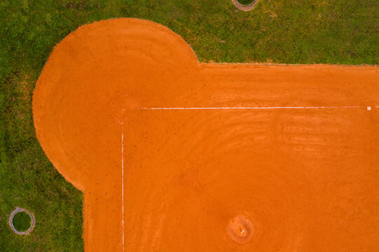 Aerial view of a baseball field in Vero Beach, Florida, United States.