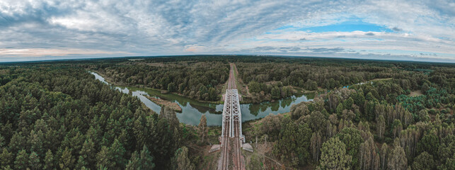 Railway bridge across the Viliya river