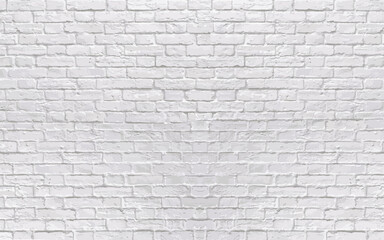 Fototapeta na wymiar Realistic white brick wall texture. Abstract textured background template JPG image