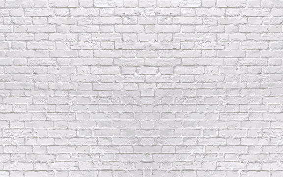 Realistic white brick wall texture. Abstract textured background template JPG image