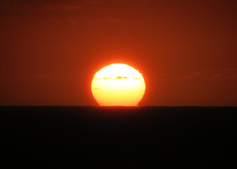 Hawaiian purple sunset on Kona Island