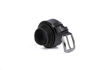 Handmade Genuine Leather men's belt, white background