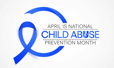 Child Abuse prevention month is observed every year in April, to raising awareness and preventing child abuse. Vector illustration